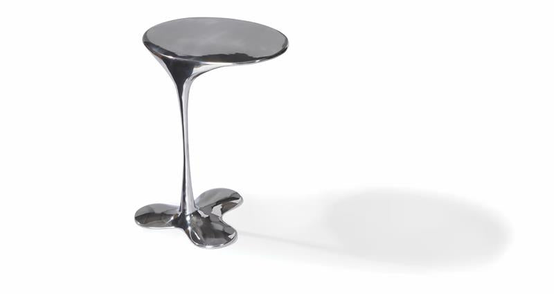 POLISHED LIQUID SIDE TABLE
