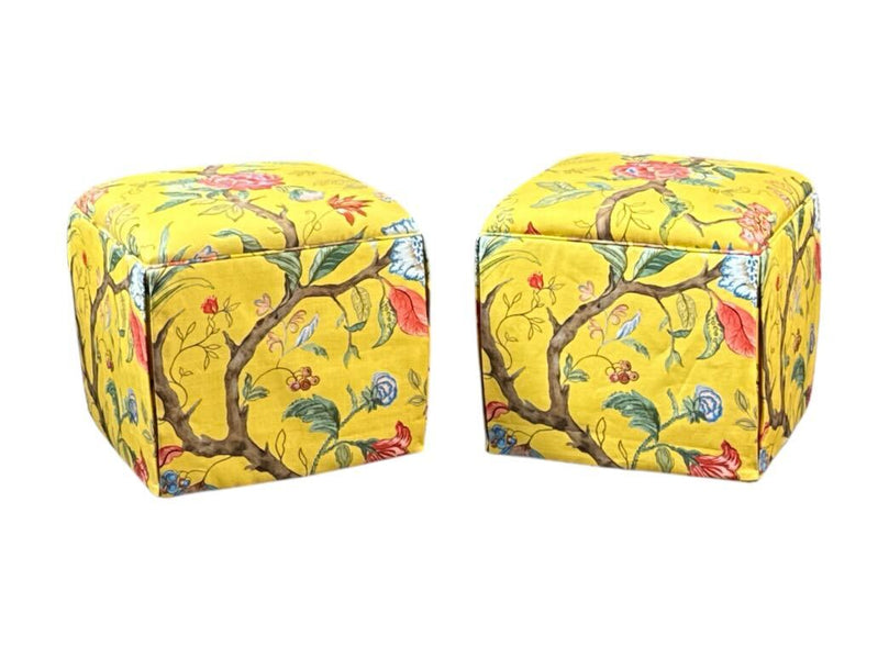 SKIRTED OTTOMAN