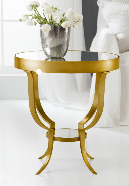 WROUGHT GUERIDON END TABLE