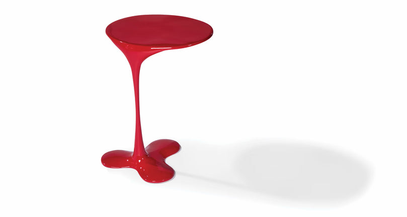 RED LIQUID SIDE TABLE