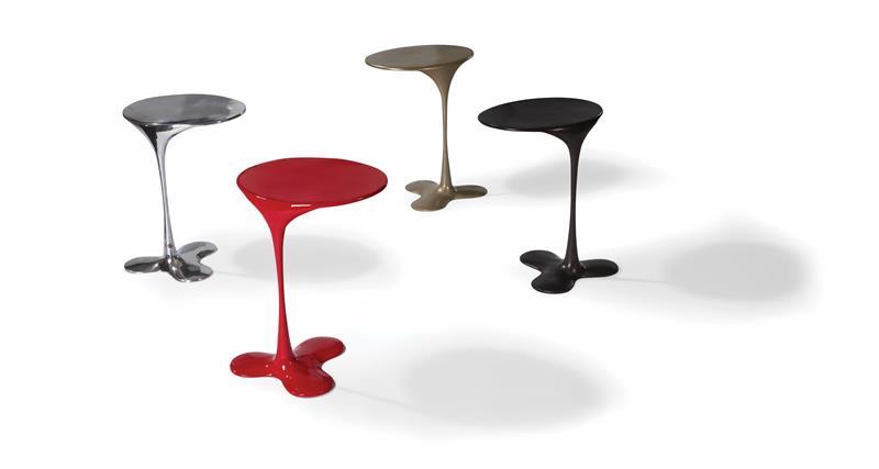 POLISHED LIQUID SIDE TABLE