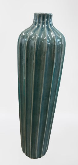 TALL RIDGED VASE