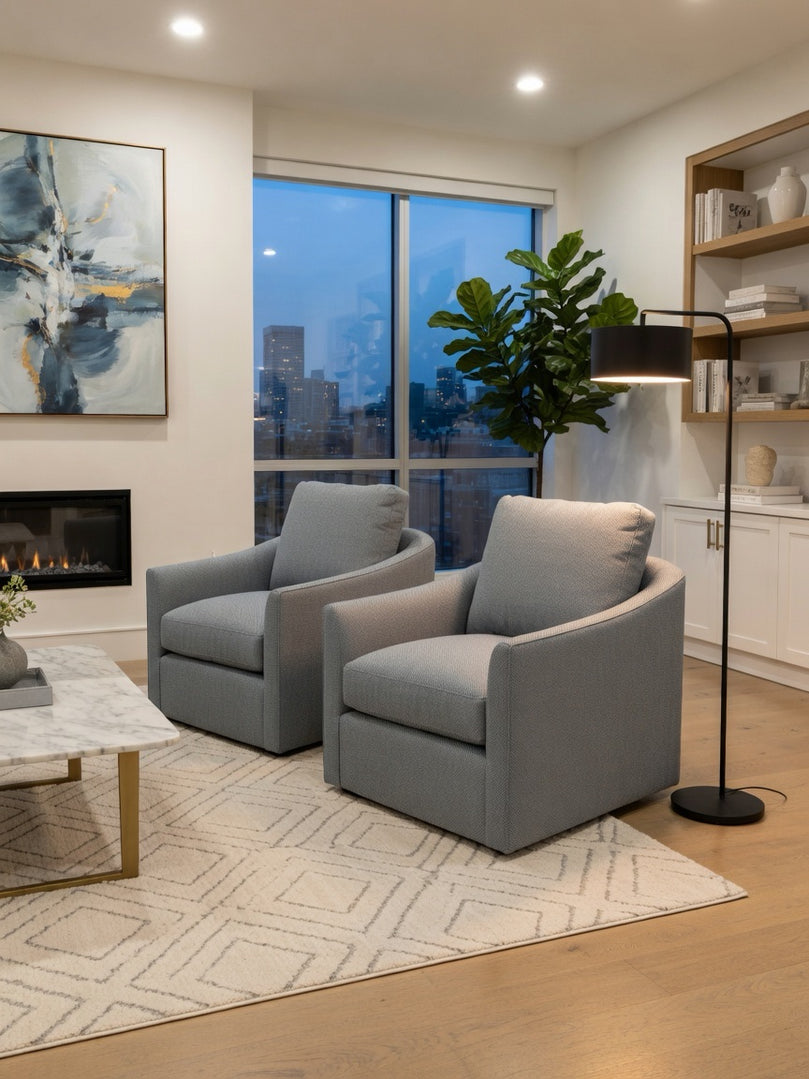 A SWIVEL CHAIR