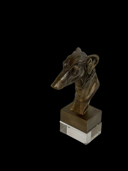 WHIPPET HOUND BUST