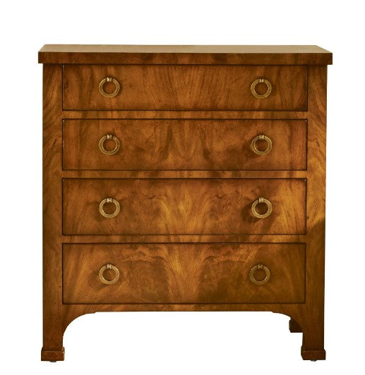 WALNUT 4-DRAWER CHEST