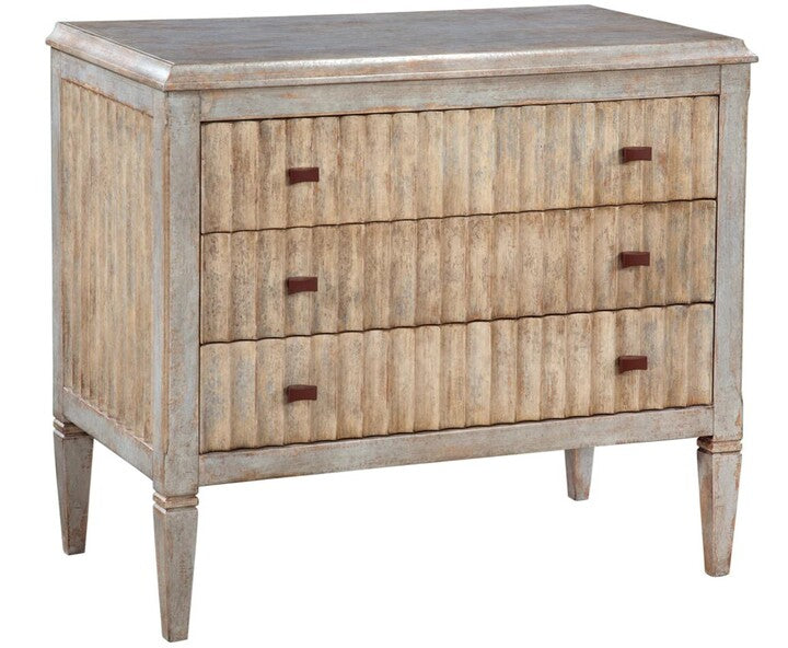 3 DRAWER FLUTED CHEST