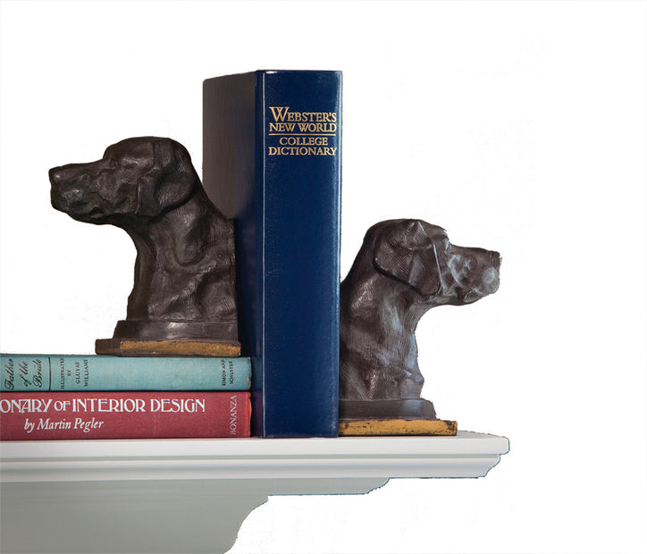PAIR BRONZE LAB BOOKENDS