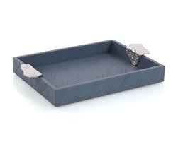 BLUE LEATHER TRAY II