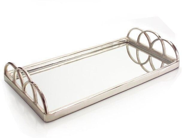 SILVER MIRRORED TRAY